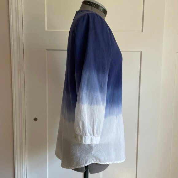 Gap Ombre Indigo to White Shirt, ¾ sleeve - Picture 5 of 8